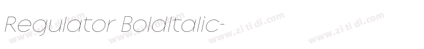 Regulator BoldItalic字体转换